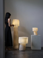 Vellum Sculptural Table Lamp with Warm Diffused Glow