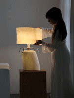 Vellum Sculptural Table Lamp with Warm Diffused Glow