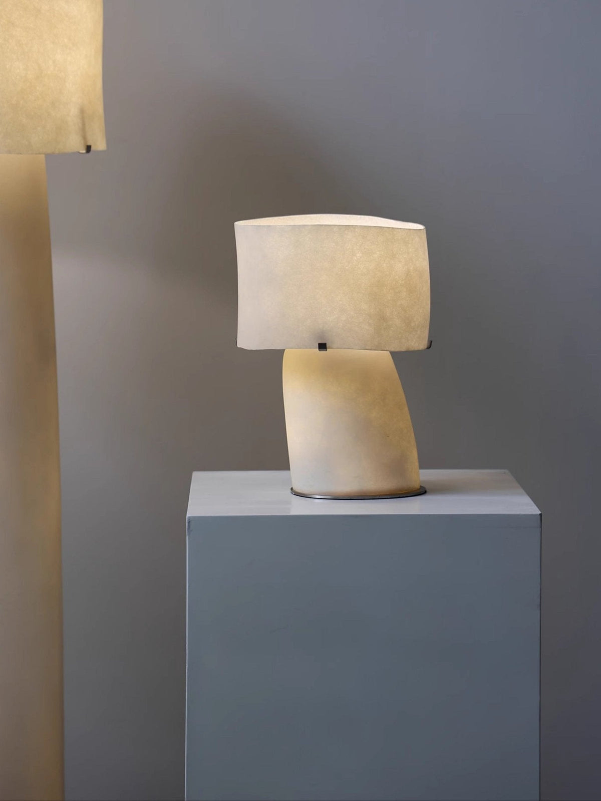 Vellum Sculptural Table Lamp with Warm Diffused Glow