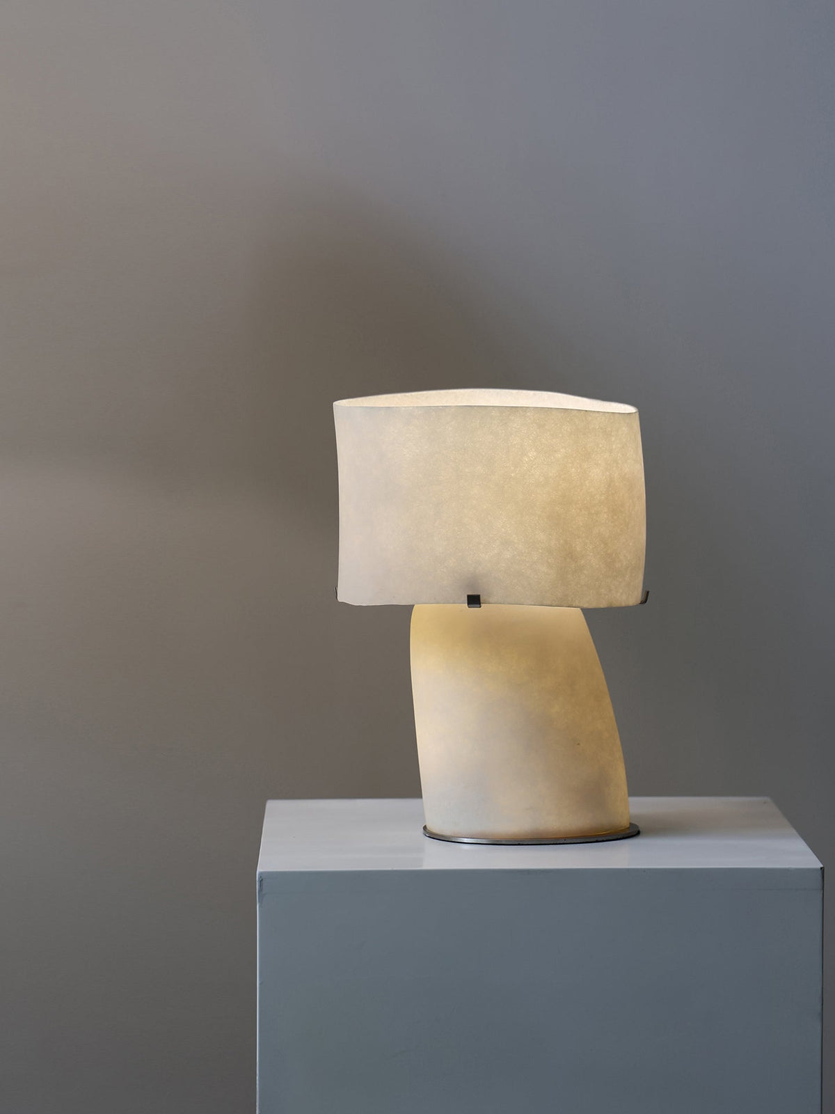 Vellum Sculptural Table Lamp with Warm Diffused Glow