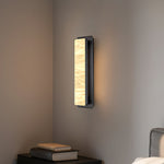 Velmora Alabaster Wall Sconce – Modern LED Wall Light in Gold or Black
