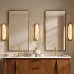 Velmora Alabaster Wall Sconce – Modern LED Wall Light in Gold or Black