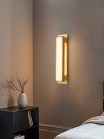Velmora Alabaster Wall Sconce – Modern LED Wall Light in Gold or Black