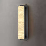 Velmora Alabaster Wall Sconce – Modern LED Wall Light in Gold or Black