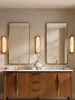 Velmora Alabaster Wall Sconce – Modern LED Wall Light in Gold or Black