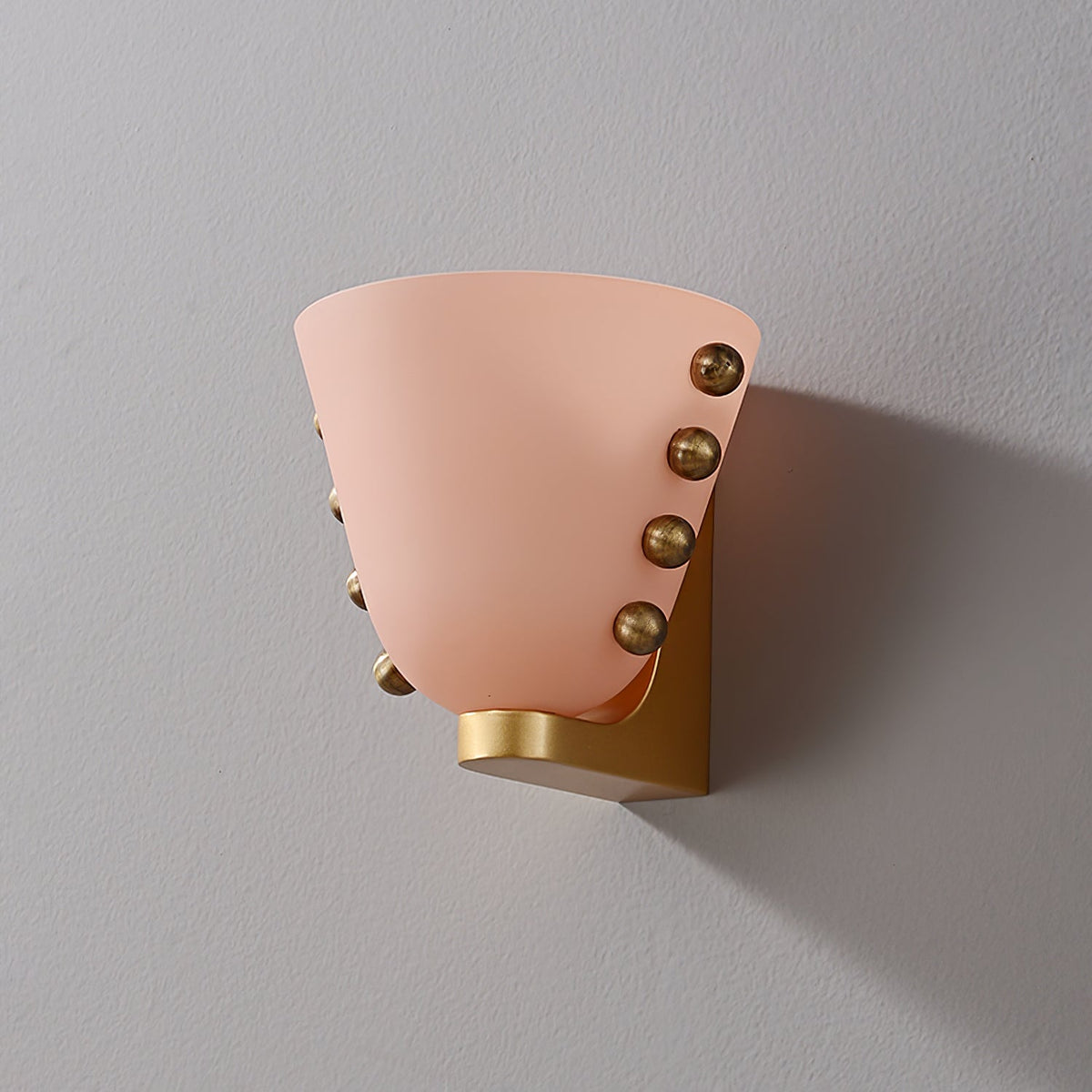 Velora Sculptural Wall Sconce in Matte Gold with Glass Shade
