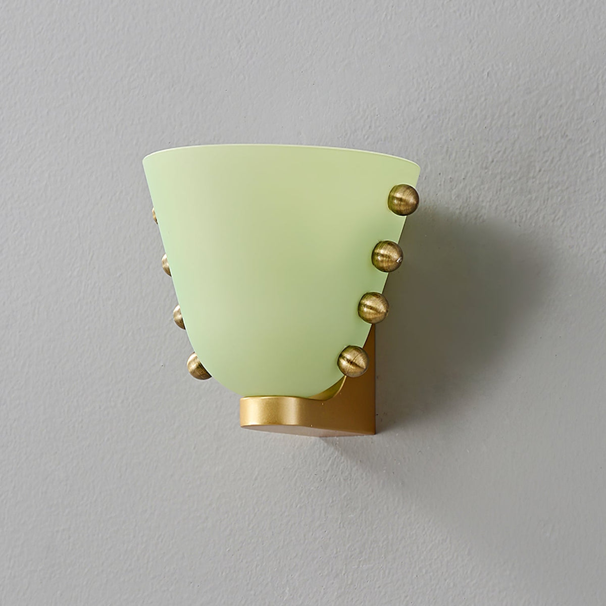 Velora Sculptural Wall Sconce in Matte Gold with Glass Shade