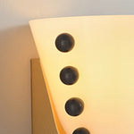 Velora Sculptural Wall Sconce in Matte Gold with Glass Shade