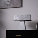 Veltan Sculptural Table Lamp in Antique Stainless Steel for Modern Interiors