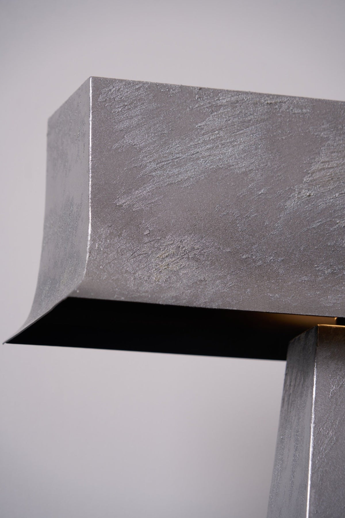 Veltan Sculptural Table Lamp in Antique Stainless Steel for Modern Interiors