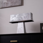 Veltan Sculptural Table Lamp in Antique Stainless Steel for Modern Interiors