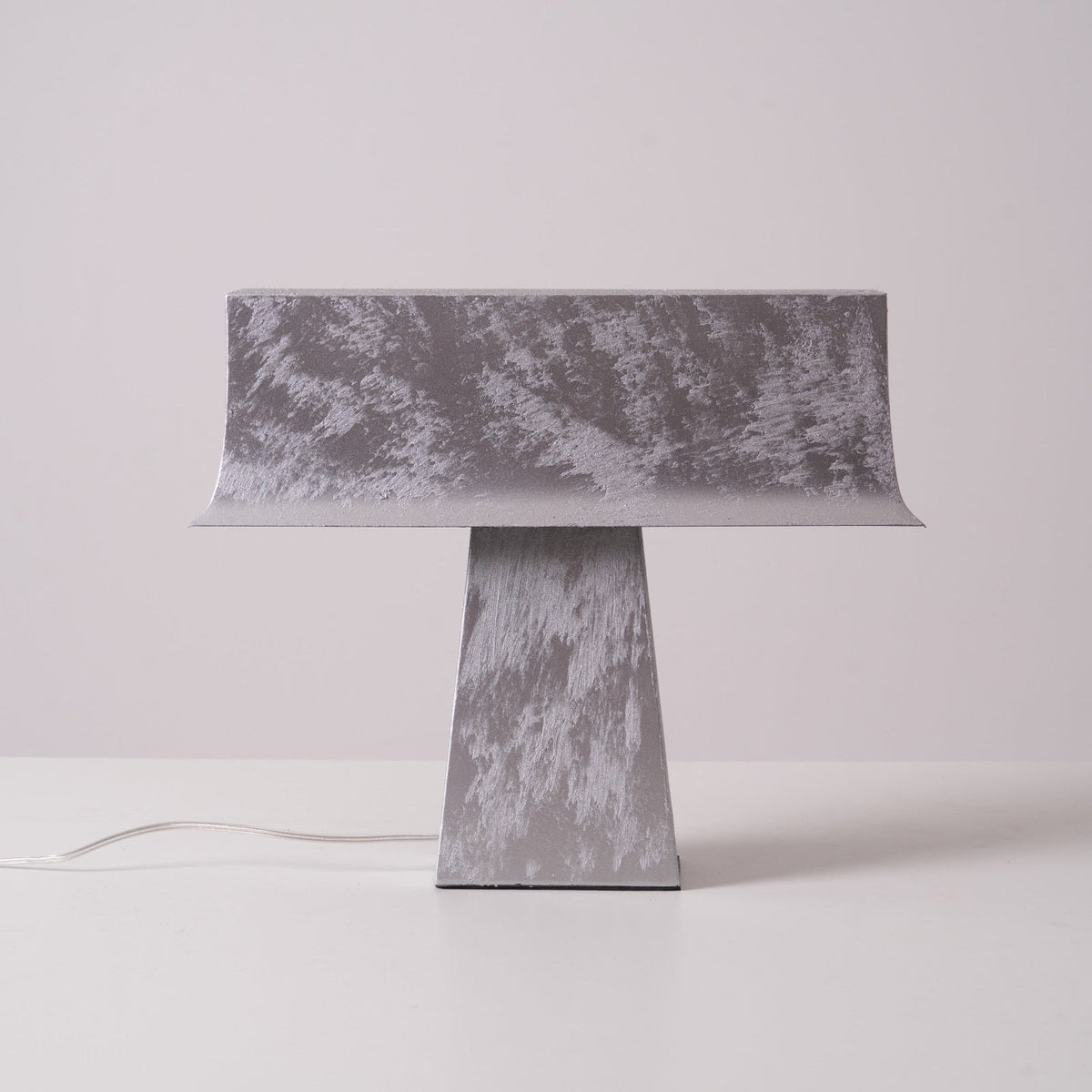 Veltan Sculptural Table Lamp in Antique Stainless Steel for Modern Interiors