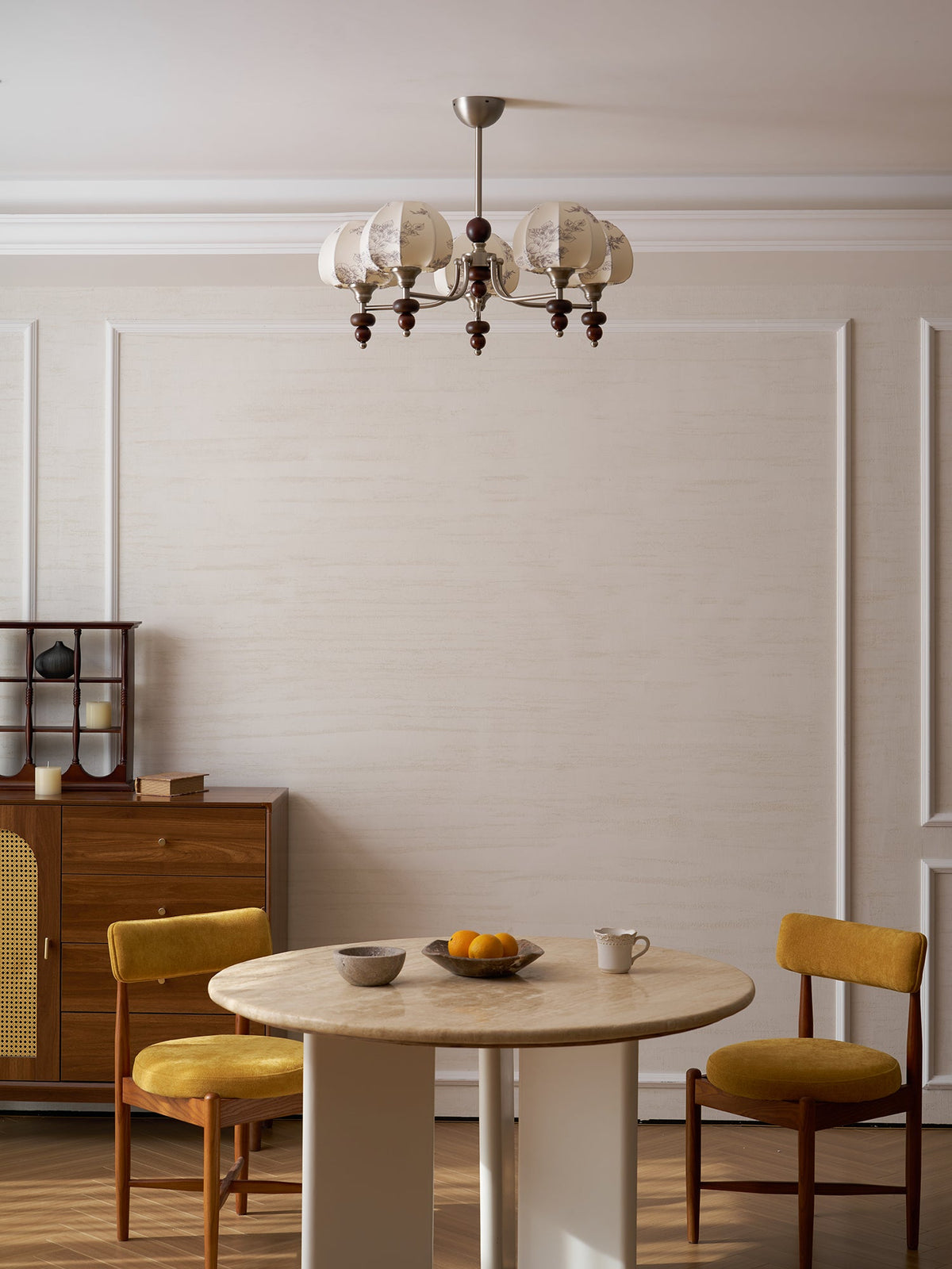 Velvet Petal Chandelier – Modern Fabric Pendant Light for Dining Room and Living Room