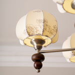 Velvet Petal Chandelier – Modern Fabric Pendant Light for Dining Room and Living Room