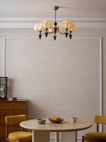 Velvet Petal Chandelier – Modern Fabric Pendant Light for Dining Room and Living Room