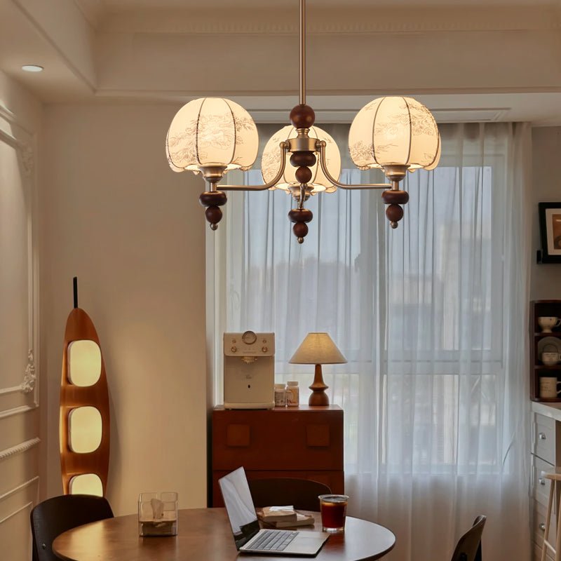 Velvet Petal Chandelier – Modern Fabric Pendant Light for Dining Room and Living Room