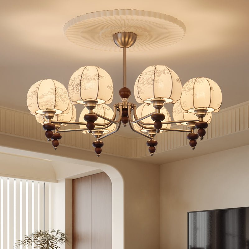 Velvet Petal Chandelier – Modern Fabric Pendant Light for Dining Room and Living Room