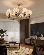 Velvet Petal Chandelier – Modern Fabric Pendant Light for Dining Room and Living Room