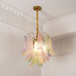 Venini Style Murano Glass Chandelier with Gold Finish – Modern Designer Lighting