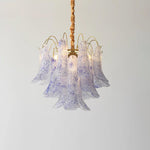 Venini Style Murano Glass Chandelier with Gold Finish – Modern Designer Lighting