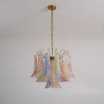 Venini Style Murano Glass Chandelier with Gold Finish – Modern Designer Lighting