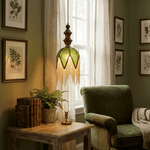 Verdant Tassel Pendant Light – Art Deco Glass & Brass Pendant for Dining Room