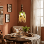 Verdant Tassel Pendant Light – Art Deco Glass & Brass Pendant for Dining Room