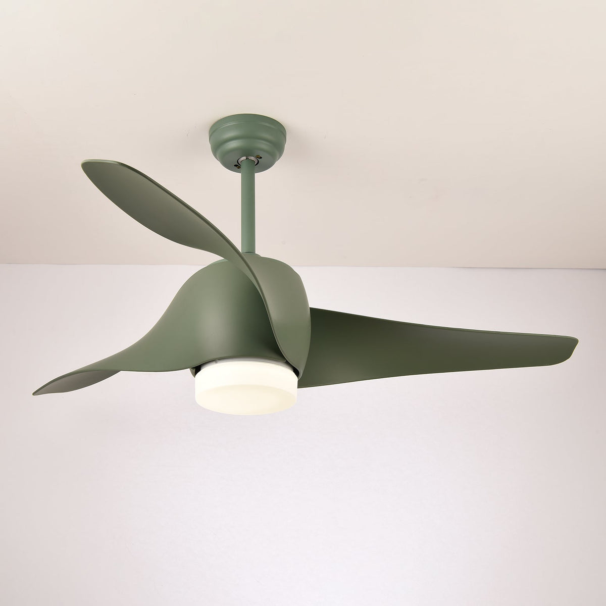 Verdantia Aero 52" Ceiling Fan with Integrated LED Light in Sage Green