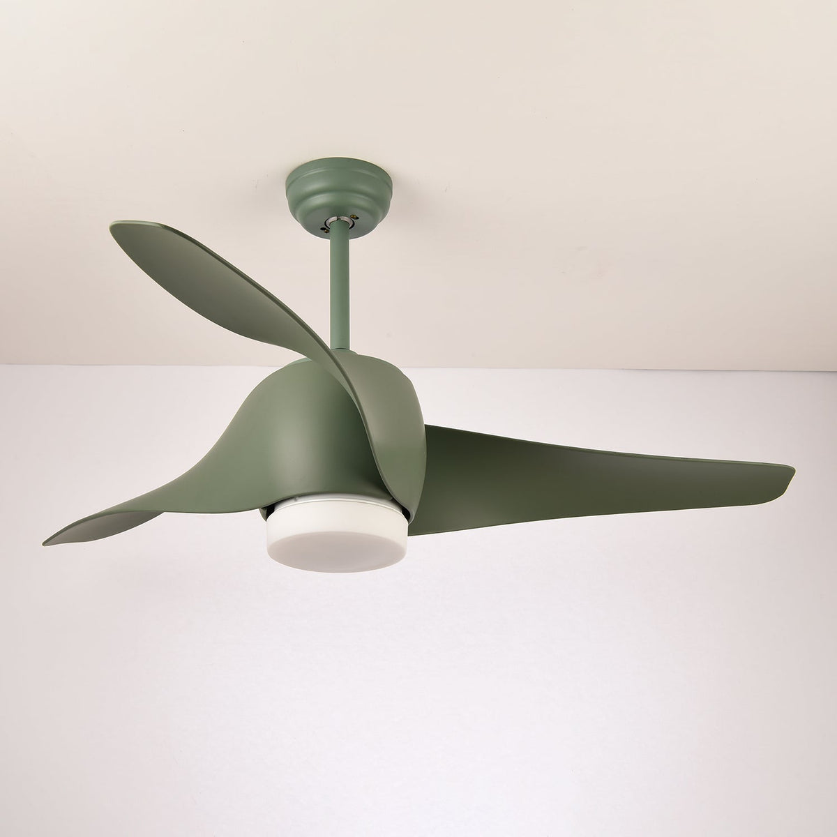 Verdantia Aero 52" Ceiling Fan with Integrated LED Light in Sage Green