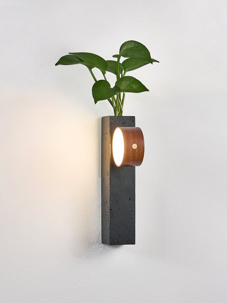 Verde Beam Rechargeable Wall Sconce with Planter