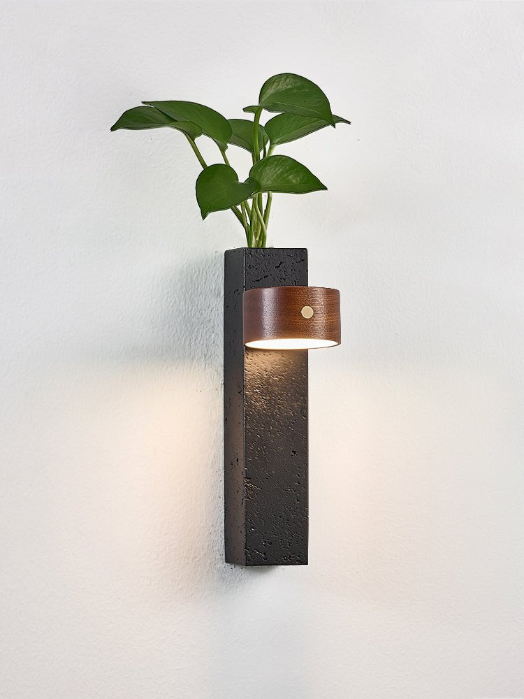 Verde Beam Rechargeable Wall Sconce with Planter