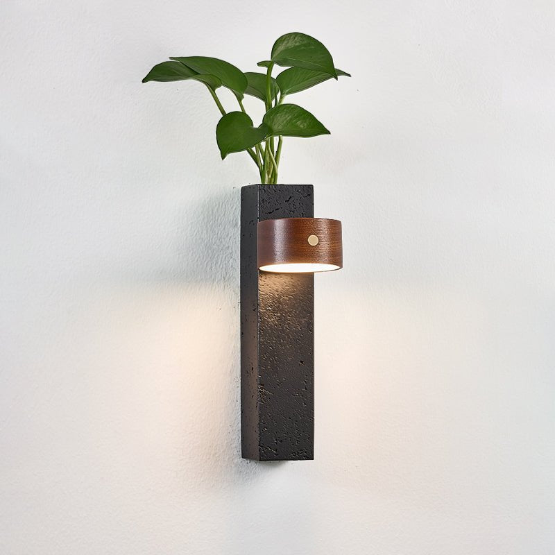 Verde Beam Rechargeable Wall Sconce with Planter