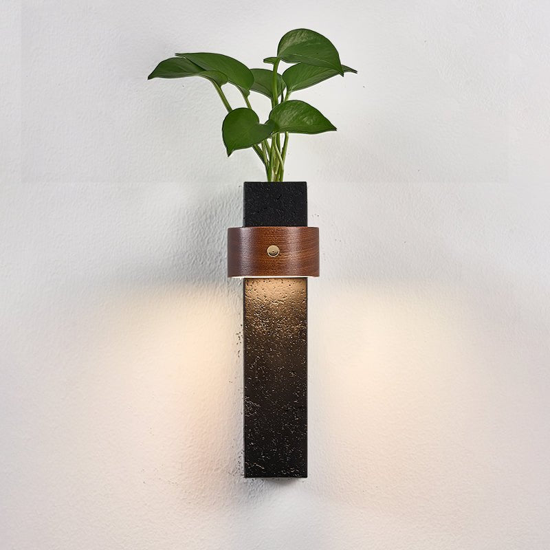 Verde Beam Rechargeable Wall Sconce with Planter