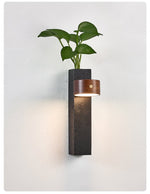 Verde Beam Rechargeable Wall Sconce with Planter