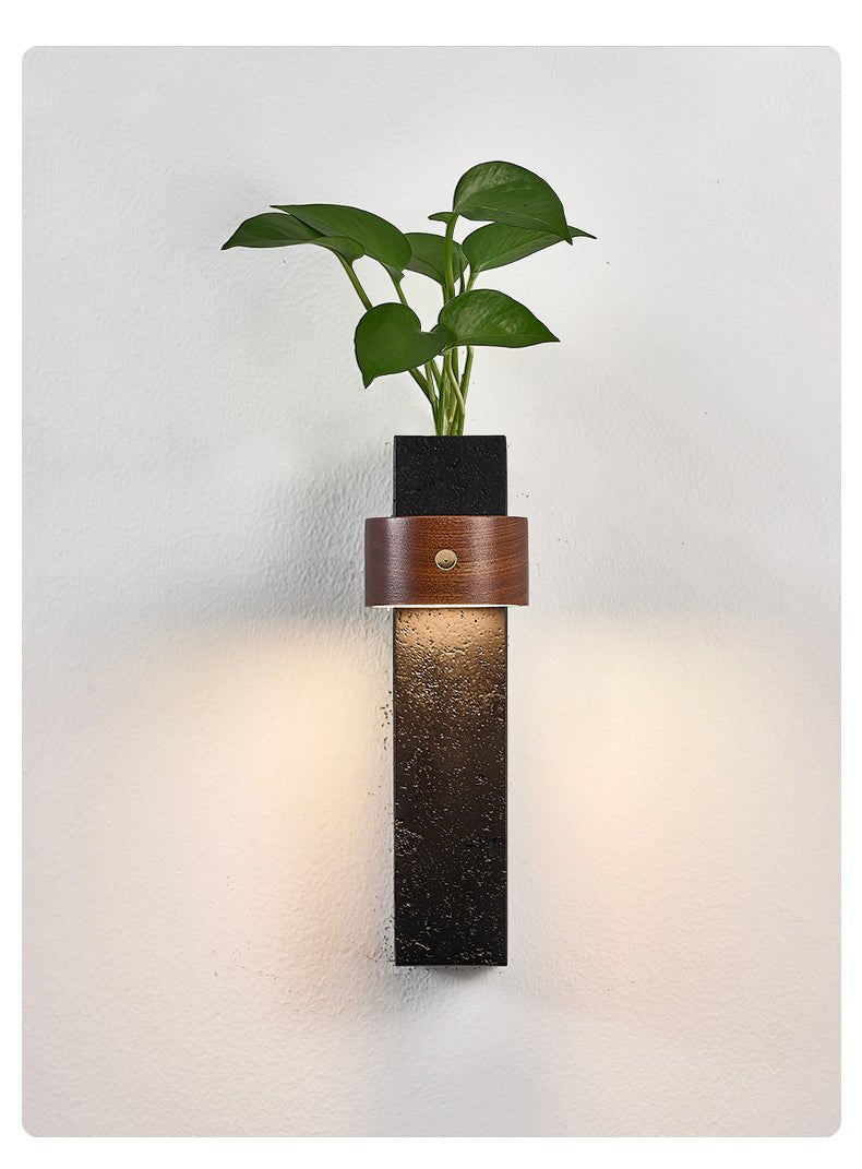 Verde Beam Rechargeable Wall Sconce with Planter