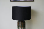Verde Drip Ceramic Table Lamp with Black Linen Shade