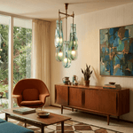 Verdelle Cascade Chandelier – Modern Glass Pendant Light for Dining Room & Living Room