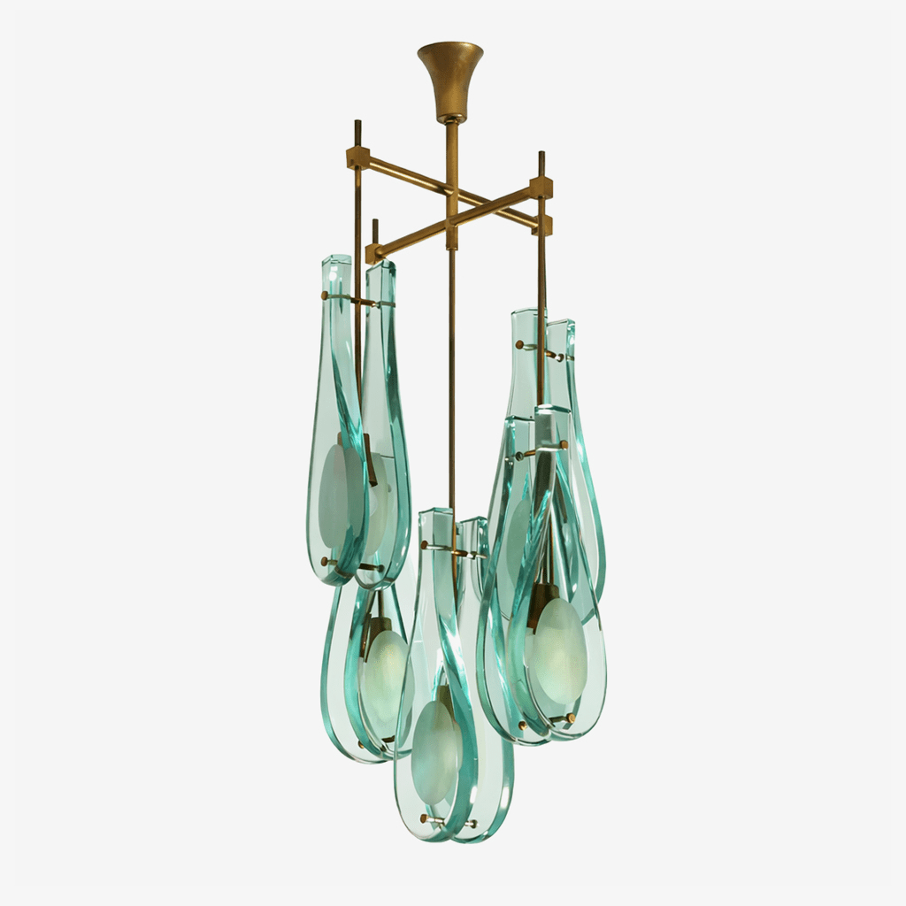 Verdelle Cascade Chandelier – Modern Glass Pendant Light for Dining Room & Living Room