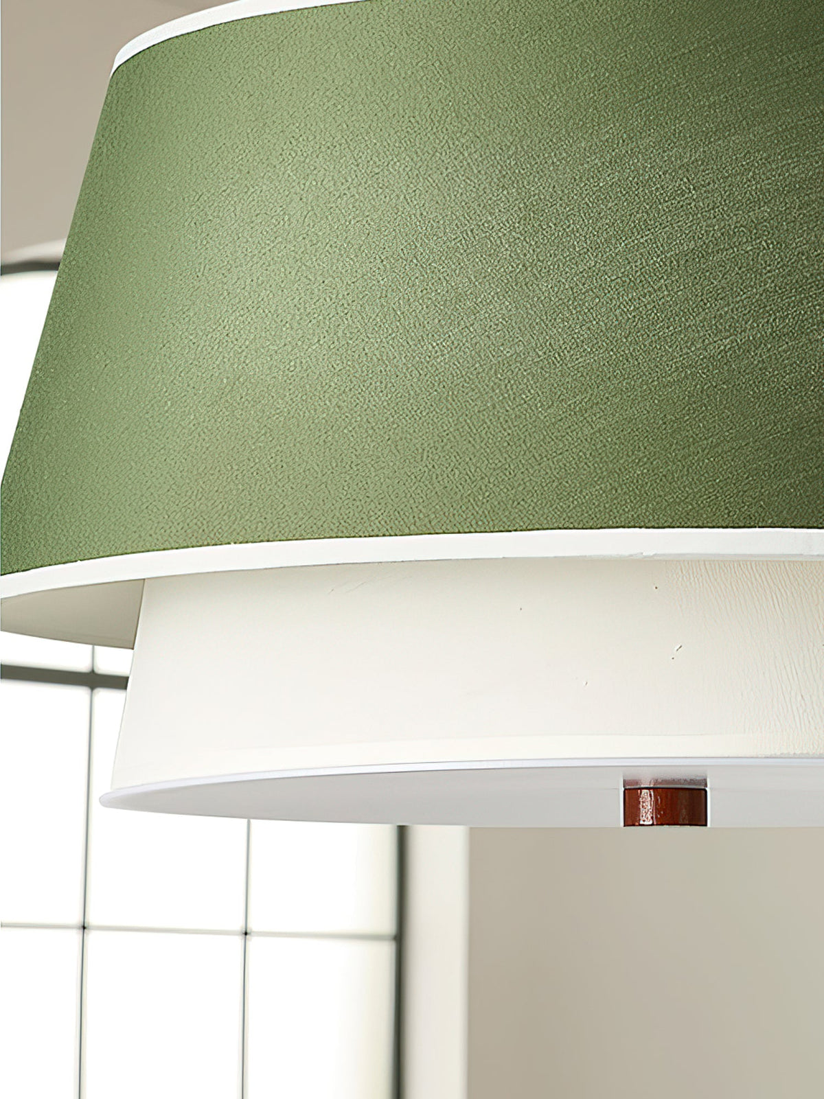 Verdura Double-Layer Fabric Drum Pendant Light for Dining and Living Spaces