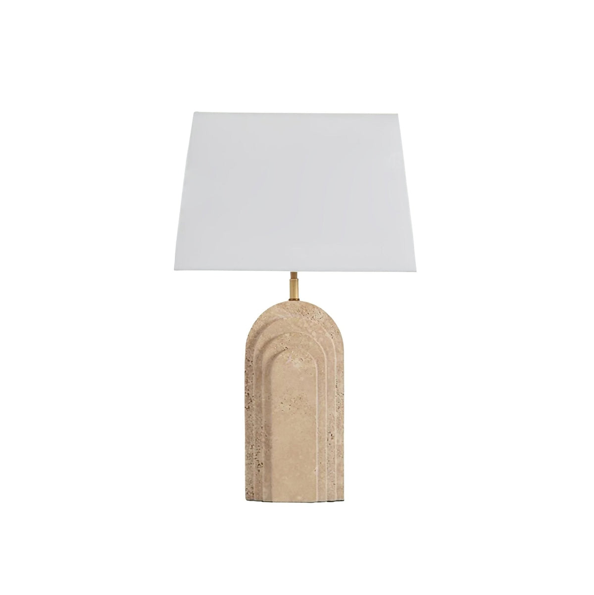 Verdura Travertine Table Lamp – Sculpted Natural Stone Accent Light