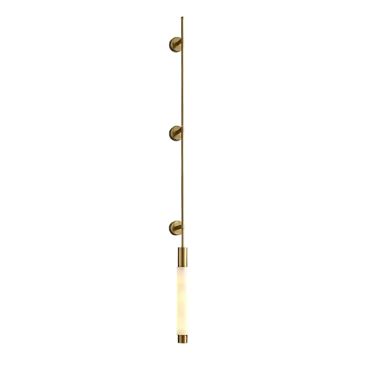 Verita Alabaster LED Wall Sconce in Brass Finish for Modern Interiors