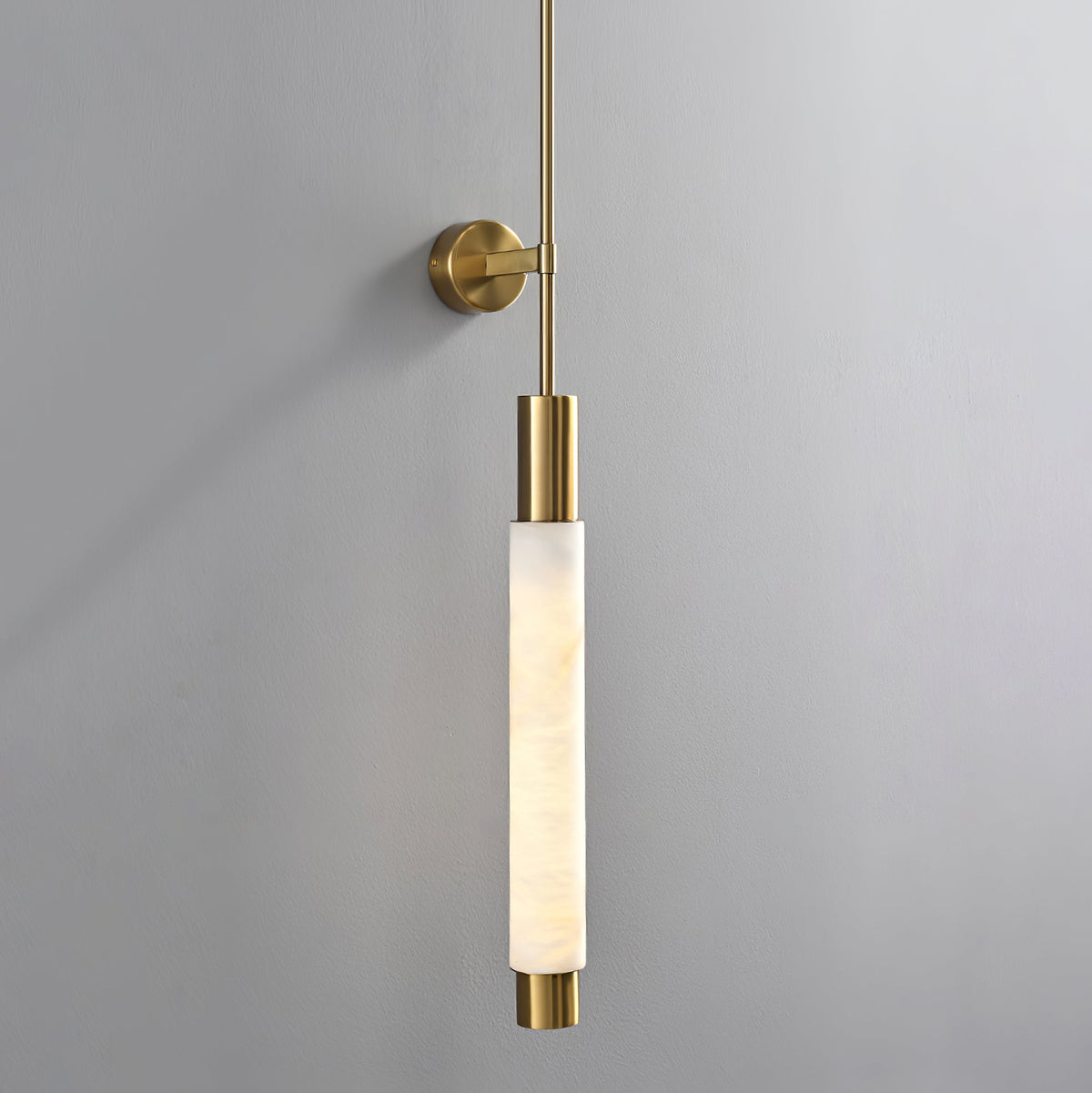 Verita Alabaster LED Wall Sconce in Brass Finish for Modern Interiors