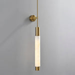 Verita Alabaster LED Wall Sconce in Brass Finish for Modern Interiors