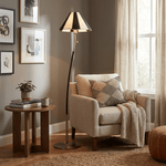 Verona Curved Striped Floor Lamp – Art Deco Modern Illumination