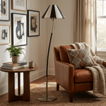 Verona Curved Striped Floor Lamp – Art Deco Modern Illumination