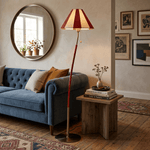 Verona Curved Striped Floor Lamp – Art Deco Modern Illumination