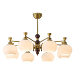 Verona Halo Modern Gold Chandelier with Frosted Glass Globes