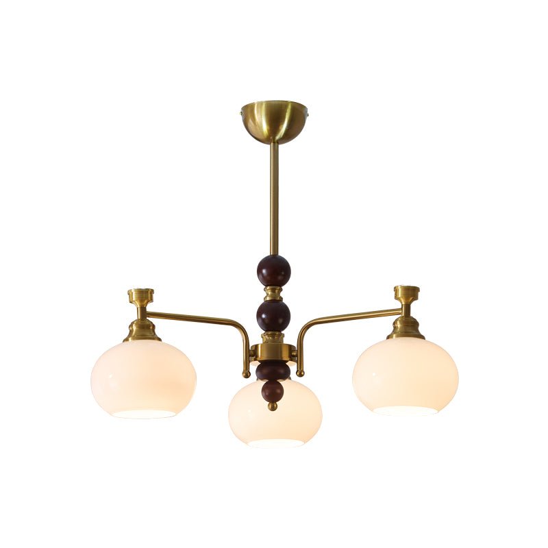 Verona Halo Modern Gold Chandelier with Frosted Glass Globes
