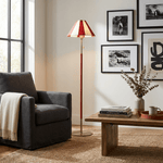 Verona Striped Floor Lamp with Fabric Shade