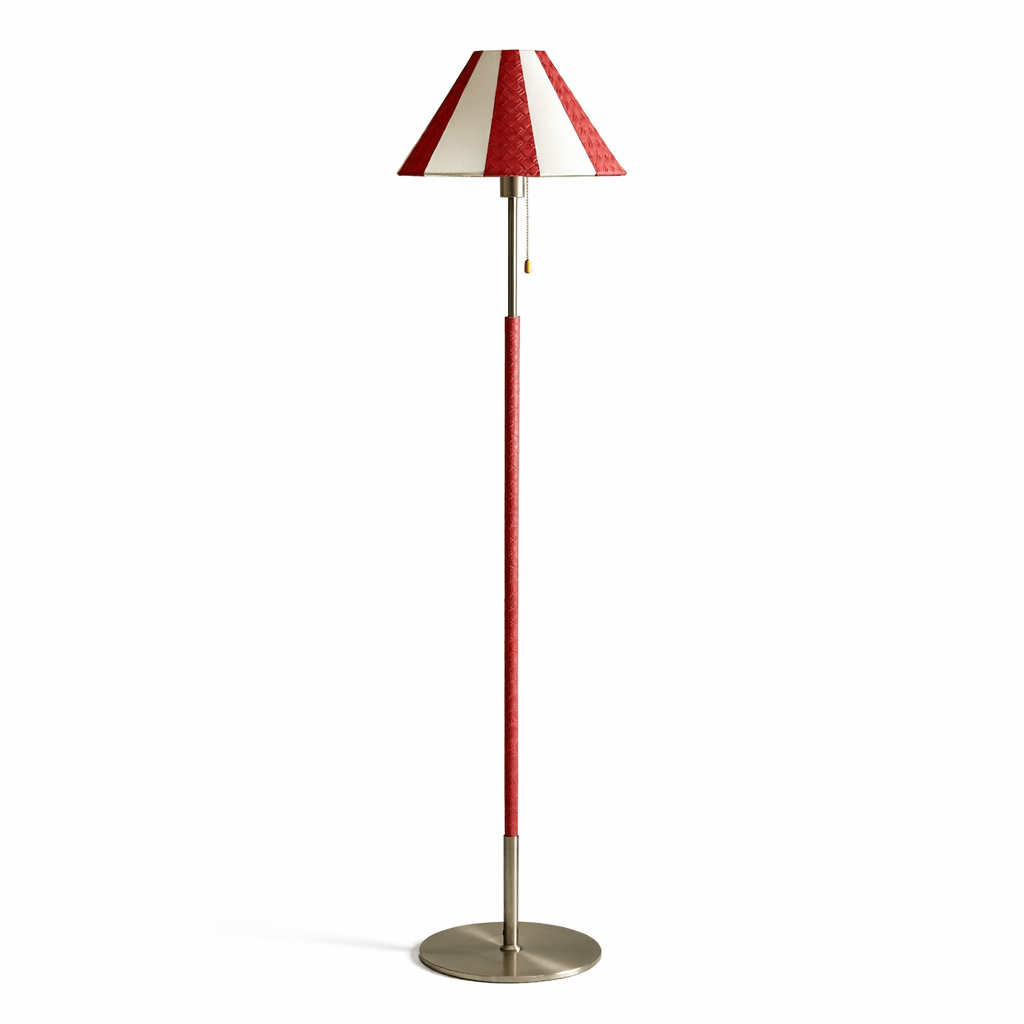 Verona Striped Floor Lamp with Fabric Shade